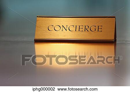 Concierge plate View Large Photo Image Stock Image - Concierge plate. Fotosearch