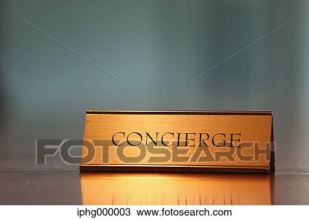 Concierge plate View Large Photo Image Stock Image - Concierge plate. Fotosearch