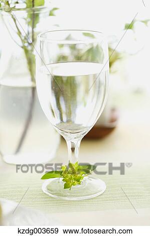 Glass of water View Large Photo Image Stock Photo - Glass of water. Fotosearch