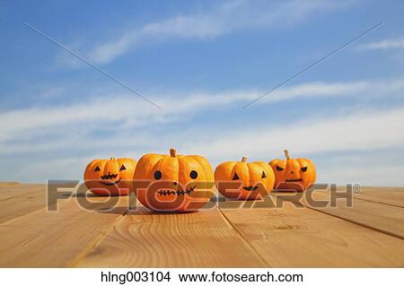 Picture - Halloween pumpkins. Fotosearch