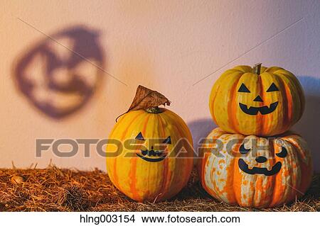 Picture - Halloween pumpkins. Fotosearch