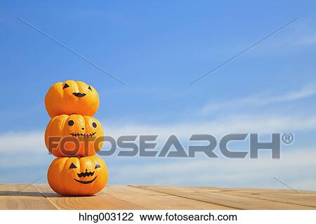 Stock Image - Halloween pumpkins. Fotosearch