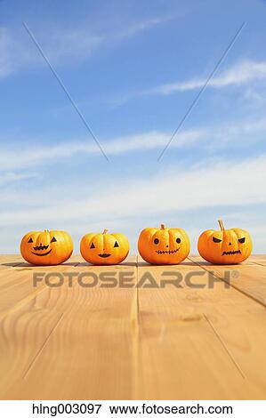 Stock Photo - Halloween pumpkins. Fotosearch