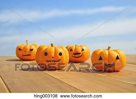 Stock Photo - Halloween pumpkins. Fotosearch