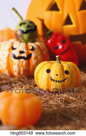 Halloween pumpkins View Large Photo Image Stock Photo - Halloween pumpkins. Fotosearch