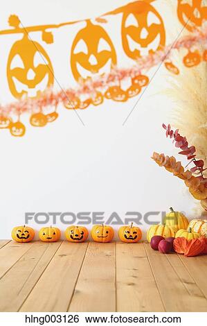 Stock Photograph - Halloween pumpkins. Fotosearch