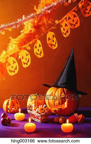 Stock Photograph - Halloween pumpkins. Fotosearch