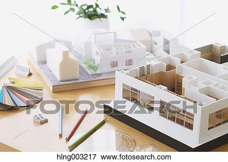 House miniature in an architect studio View Large Photo Image Stock Photo - House miniature in an architect studio. Fotosearch