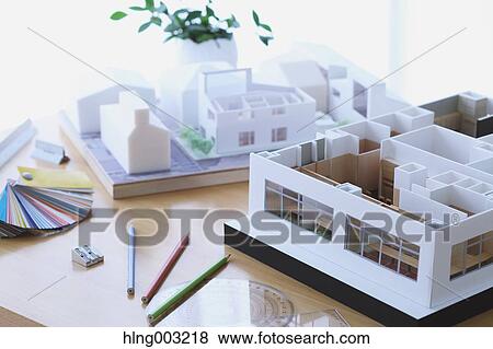 House miniature in an architect studio View Large Photo Image Stock Photo - House miniature in an architect studio. Fotosearch