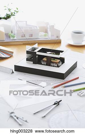 House miniature in an architect studio View Large Photo Image Stock Photo - House miniature in an architect studio. Fotosearch