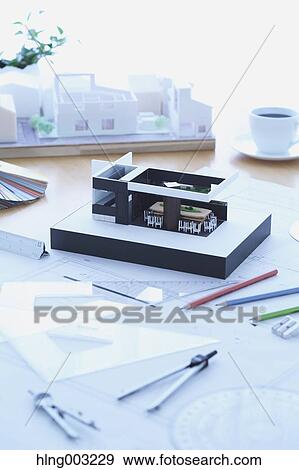 House miniature in an architect studio View Large Photo Image Stock Photo - House miniature in an architect studio. Fotosearch