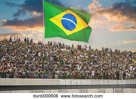 Illustration of Brazilian fans in a stadium View Large Photo Image Stock Photo - Illustration of Brazilian fans in a stadium. Fotosearch