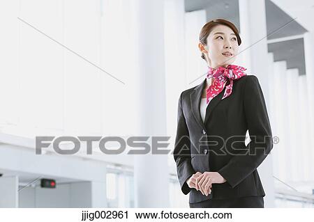 Japanese attractive flight attendant at the airport View Large Photo Image Stock Image - Japanese attractive flight attendant at the airport. Fotosearch