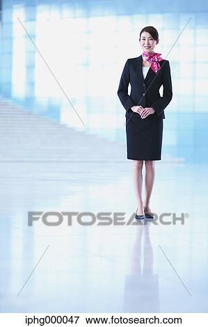 Japanese attractive flight attendant at the airport View Large Photo Image Stock Photo - Japanese attractive flight attendant at the airport. Fotosearch