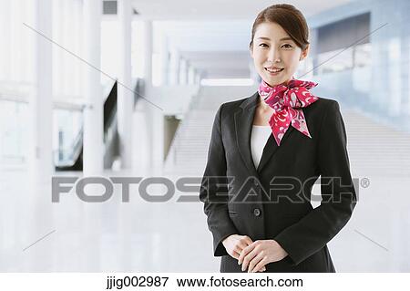 Japanese attractive flight attendant at the airport View Large Photo Image Stock Photo - Japanese attractive flight attendant at the airport. Fotosearch