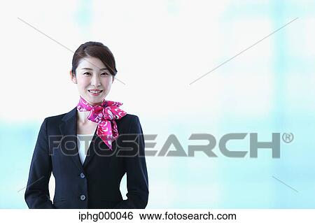 Japanese attractive flight attendant at the airport View Large Photo Image Stock Photograph - Japanese attractive flight attendant at the airport. Fotosearch