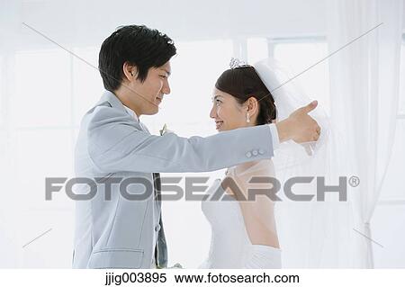 Japanese bride and groom View Large Photo Image Stock Photography - Japanese bride and groom. Fotosearch
