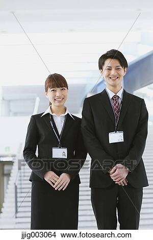 Picture - Japanese business people. Fotosearch