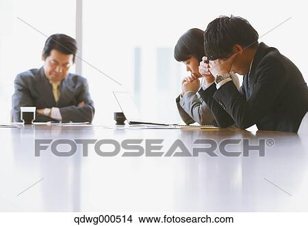 Picture - Japanese business people. Fotosearch