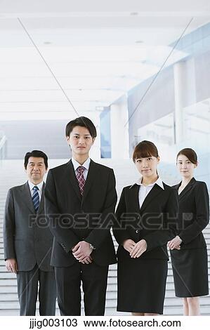 Stock Image - Japanese business people. Fotosearch