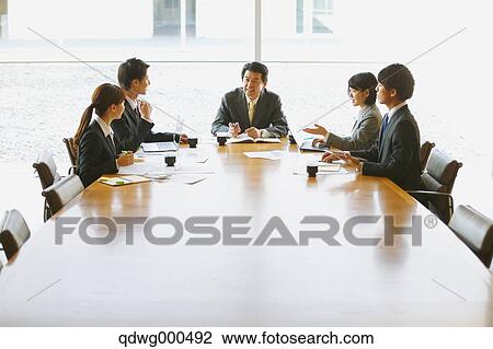 Stock Image - Japanese business people. Fotosearch