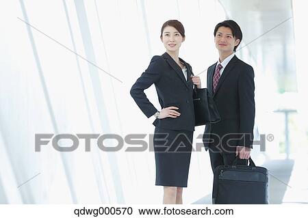 Stock Image - Japanese business people. Fotosearch