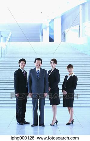 Stock Photograph - Japanese business people. Fotosearch