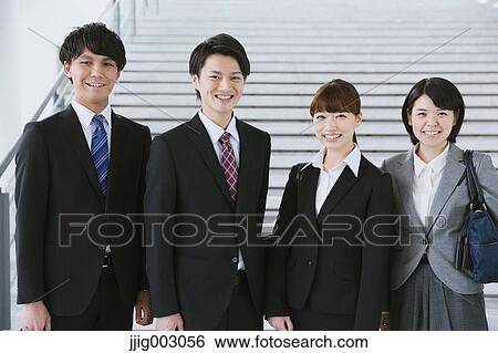 Stock Photograph - Japanese business people. Fotosearch