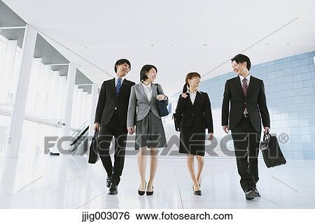 Stock Photograph - Japanese business people. Fotosearch