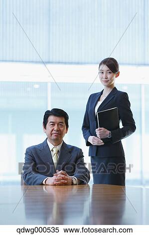 Stock Photography - Japanese business people. Fotosearch