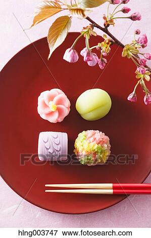 Japanese confectionery View Large Photo Image Stock Photo - Japanese confectionery. Fotosearch