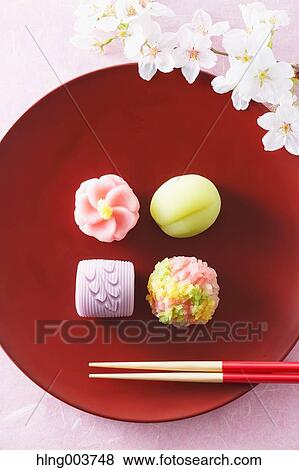 Japanese confectionery View Large Photo Image Stock Photo - Japanese confectionery. Fotosearch
