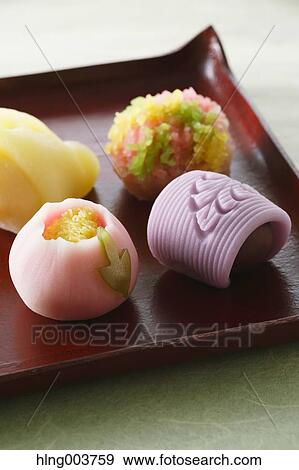 Japanese confectionery View Large Photo Image Stock Photo - Japanese confectionery. Fotosearch