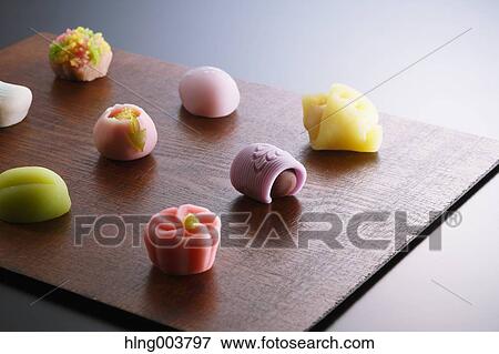 Japanese confectionery View Large Photo Image Stock Photo - Japanese confectionery. Fotosearch