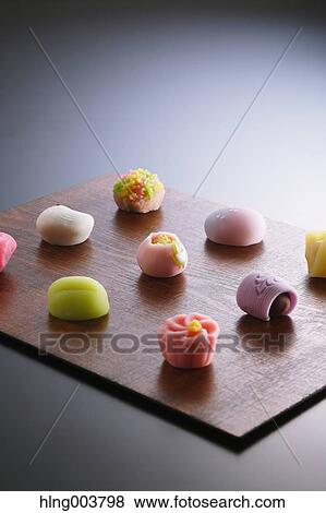 Japanese confectionery View Large Photo Image Stock Photo - Japanese confectionery. Fotosearch