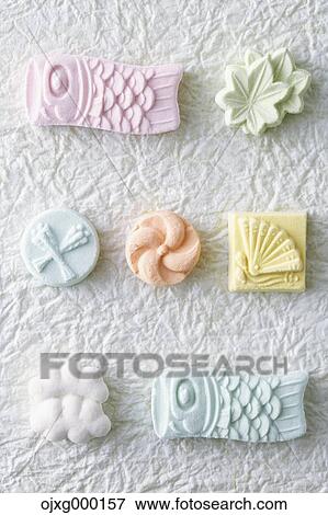 Japanese confectionery View Large Photo Image Stock Photo - Japanese confectionery. Fotosearch