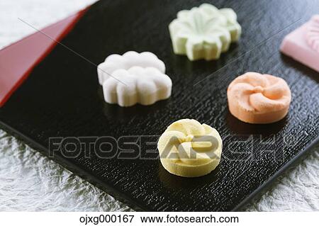 Japanese confectionery View Large Photo Image Stock Photo - Japanese confectionery. Fotosearch