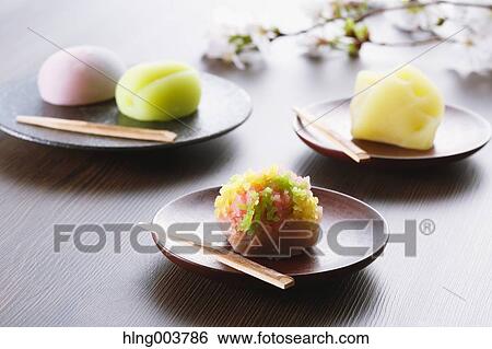 Japanese confectionery View Large Photo Image Stock Photograph - Japanese confectionery. Fotosearch
