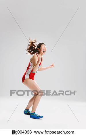 Stock Image - Japanese female athlete. Fotosearch