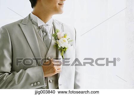 Stock Image - Japanese groom. Fotosearch