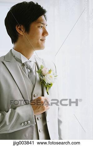 Japanese groom View Large Photo Image Stock Image - Japanese groom. Fotosearch