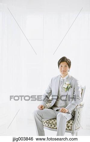 Japanese groom View Large Photo Image Stock Photograph - Japanese groom. Fotosearch