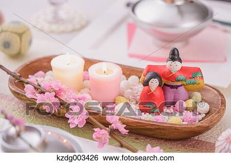 Stock Photograph - Japanese Hina dolls. Fotosearch