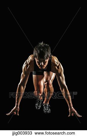 Stock Image - Japanese male athlete. Fotosearch