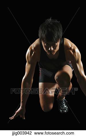 Stock Image - Japanese male athlete. Fotosearch