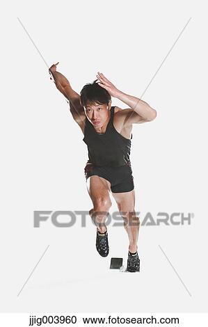 Stock Image - Japanese male athlete. Fotosearch