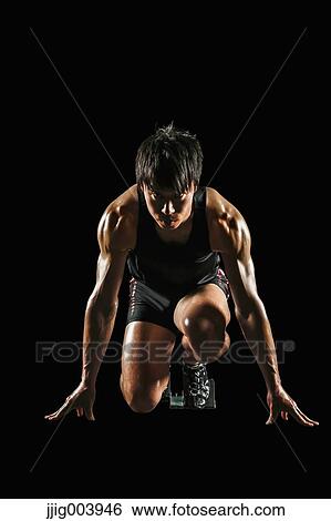 Stock Photograph - Japanese male athlete. Fotosearch