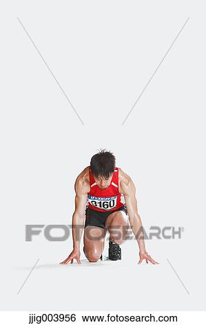 Stock Photograph - Japanese male athlete. Fotosearch