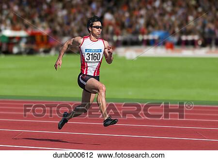 Japanese male sprinter running on track View Large Photo Image Stock Image - Japanese male sprinter running on track. Fotosearch