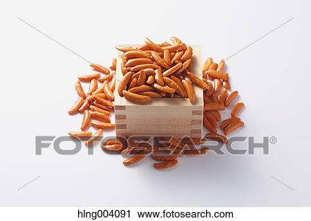 Stock Image - Japanese rice crackers. Fotosearch